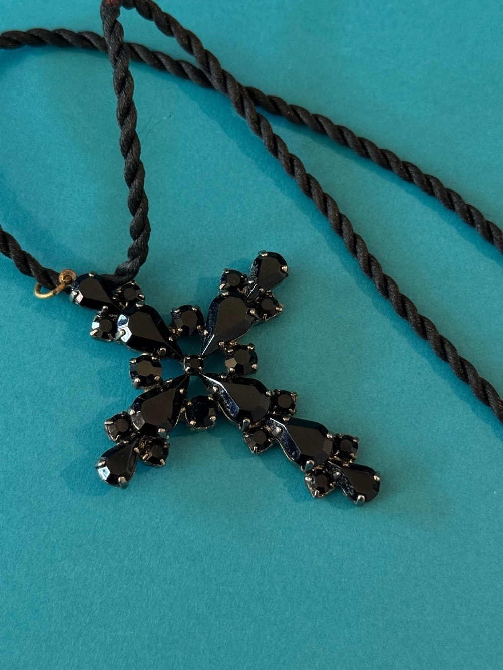 Nicky Butler Made in England Black Crystal Cross Necklace
- Women Jewelry